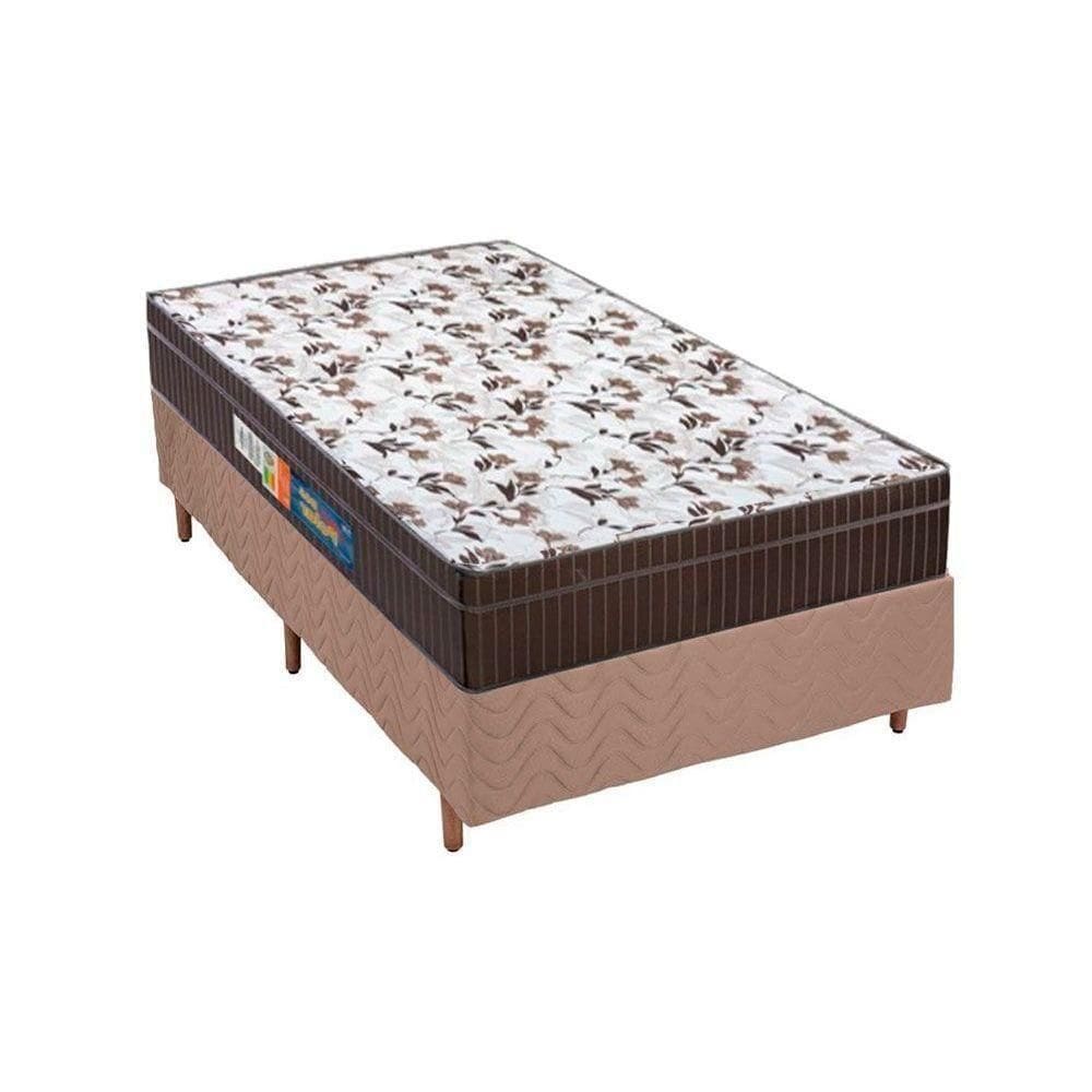 Cama Box Solteiro: Colchão Ortopédico Polar D28/Ep Anatômico Orthoface Firme + Base Clean(88X188)