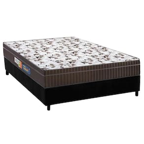 Cama Box Casal: Colchão Anatômico Polar D28/Ep Orthoface Firme + Base Crc Suede Black(138X188)