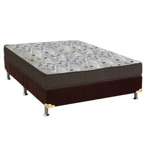 Cama Box Casal: Colchão Espuma Ortobom D45/Ep Fort Tech Iso 150 + Base Crc Suede Brown(138X188)