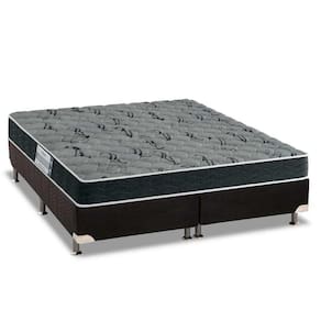 Cama Box King: Colchão Espuma D33 Probel Prodormir Advanced Mega Resistente + Base Black(193X203)