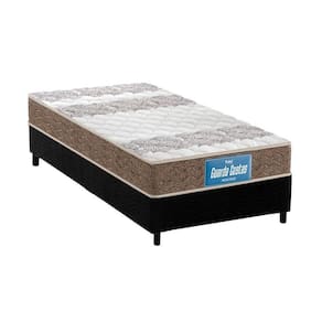 Cama Box Solteiro: Colchão Espuma Probel D33/Ep Guarda Costas Double Face + Base Black(88X188)
