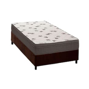 Cama Box Solteiro: Colchão Espuma Ortobom D45 Light Saúde Ortopilow + Base Crc Suede Brown(88X188)