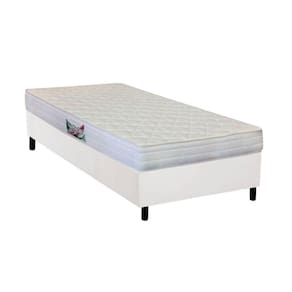 Cama Box Solteiro: Colchão Espuma Herval Ag65 Frontier + Base Crc Courano White(88X188)