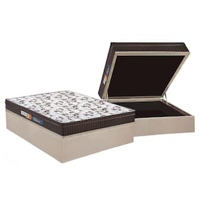 Cama Box Baú Casal: Colchão Anatômico Polar D28 / Ep Orthoface Class + Base Crc Suede Clean(138X188)