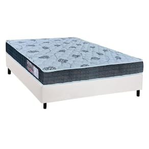 Cama Box Casal: Colchão Espuma D45 Orthoflex /Ep Cecina + Base Crc Suede White(138X188)
