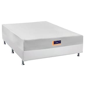 Cama Box Casal: Colchão Espuma Castor Vitagel Hr Visco Gel + Base Crc Courano White(138X188)