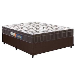Cama Box Casal: Colchão Espuma Polar D45 Pérola Brown + Base Crc Courano Brown(138X188)