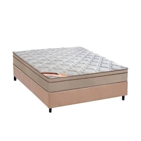 Cama Box Casal: Colchão Molas Bonnel Castor Revolution + Base Crc Suede Clean(138X188)