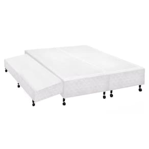 Cama Box Base C-auxiliar Queen Poli Tecido White (158x198x27) - Castor