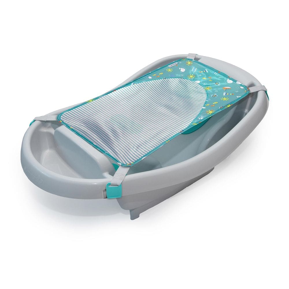 Banheira para bebês Ingenuity Comfy Clean Deluxe 3 em 1 cinza