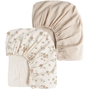 Lençóis de berço Konssy Muslin 100% algodão para berço padrão