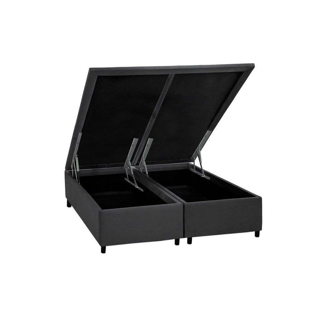 Cama Box Baú Queen Universal Courano Gray (158x198x35) - Costa Rica