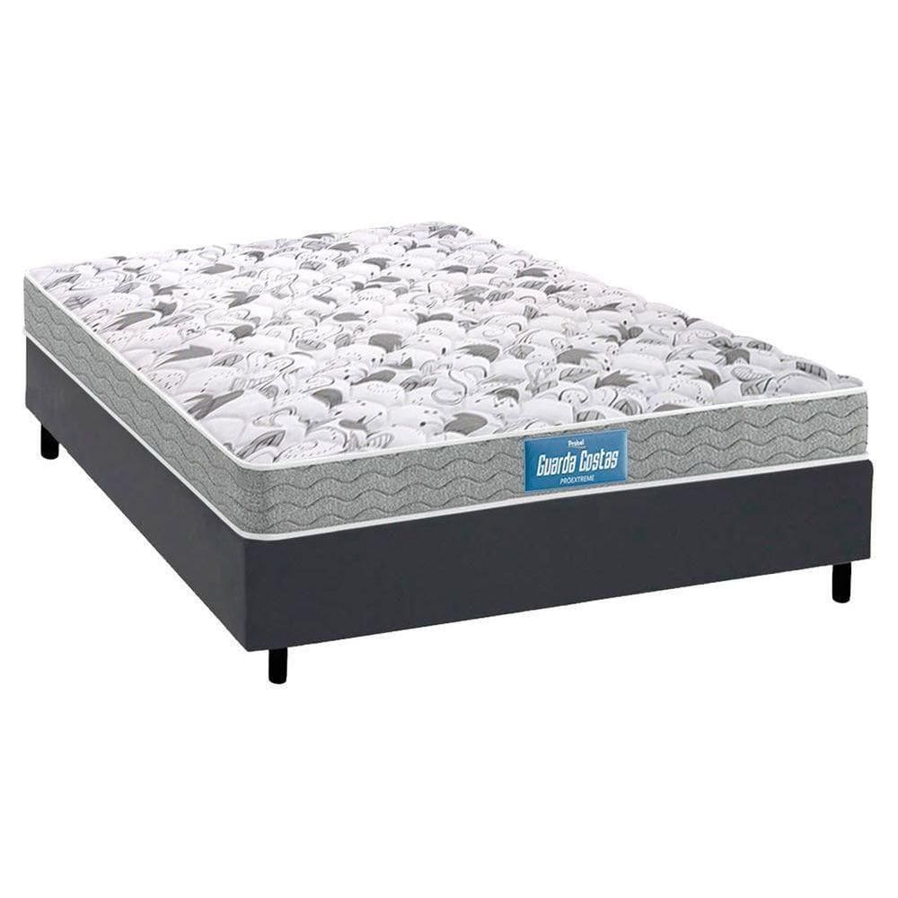 Cama Box Colchão Ortopédico Probel D-ep Guarda Costas Próextreme Double FaceBase Suede Gray