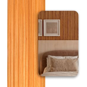 Painel Ripado Cor: Freijó de uso Interno em WPC Hill 2,90m x 17cm