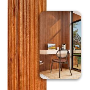 Painel Ripado Cor: Nogueira de uso Interno em WPC Hill 2,90m x 17cm