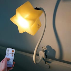 Luz noturna Ergojojo LED Clip On Star Light para berço