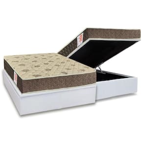 Cama Box Baú Casal: Colchão Espuma Orthoflex D33 Comfortpedic Line + Base Crc Courano White(138x188)