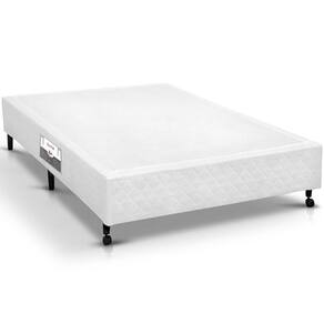 Cama Box Base Casal Poli Tecido White (138x188x23) - Castor