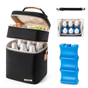 A bolsa térmica para leite materno BABEYER serve para 6 mamadeiras de até 270 ml