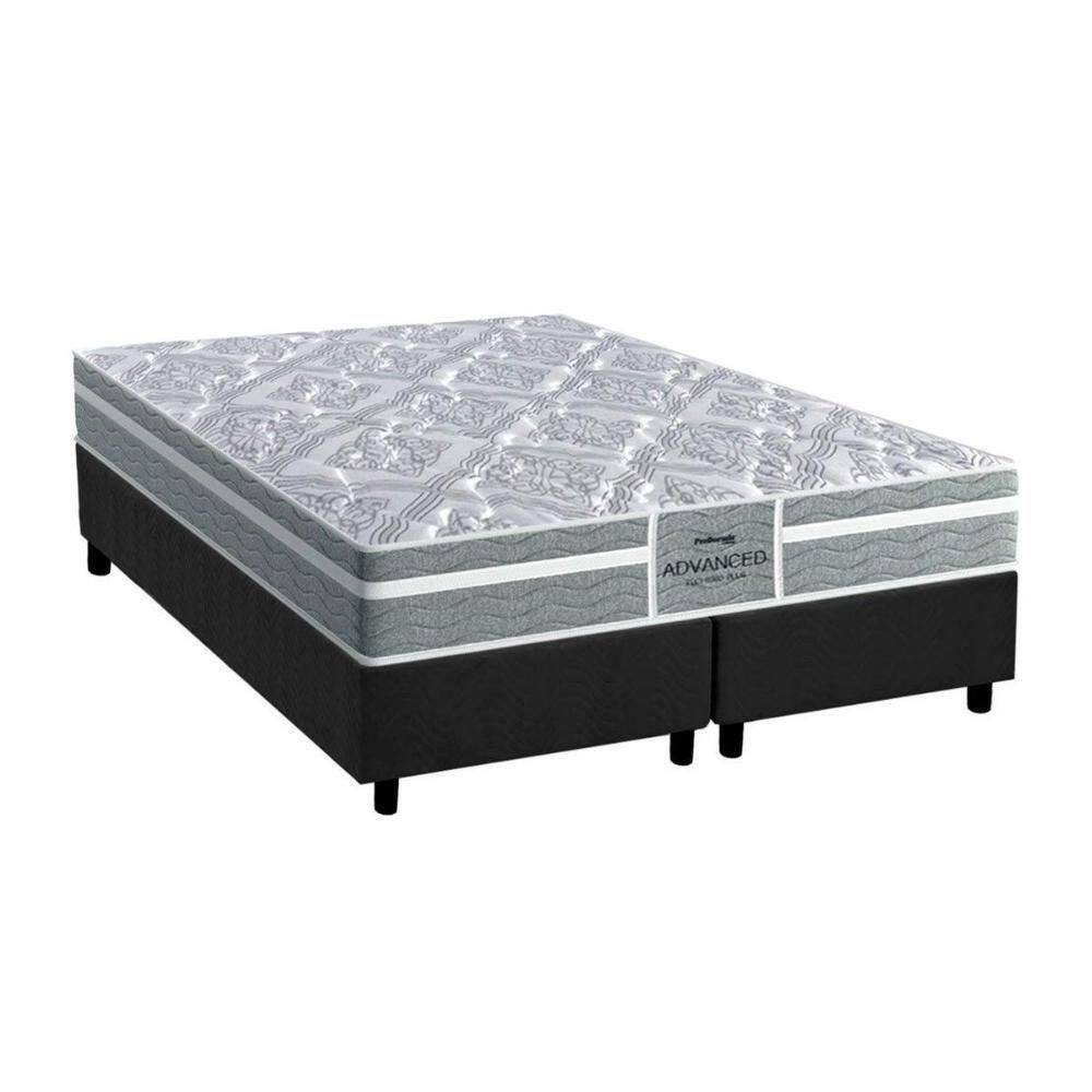 Cama Box Queen: Colchão Anatômico Probel D28/Ep Advanced Tech1000 Plus + Base Gray(158X198)