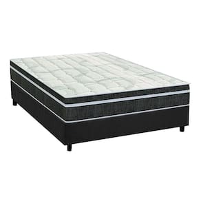 Cama Box Casal: Colchão Molas Orthoflex Bonnel Venezia + Base Crc Suede Cinza(138X188)