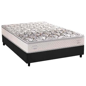 Cama Box Casal: Colchão Ortopédico Herval Ag65 Ergoplus C1604 + Base Crc Suede Gray(138X188)