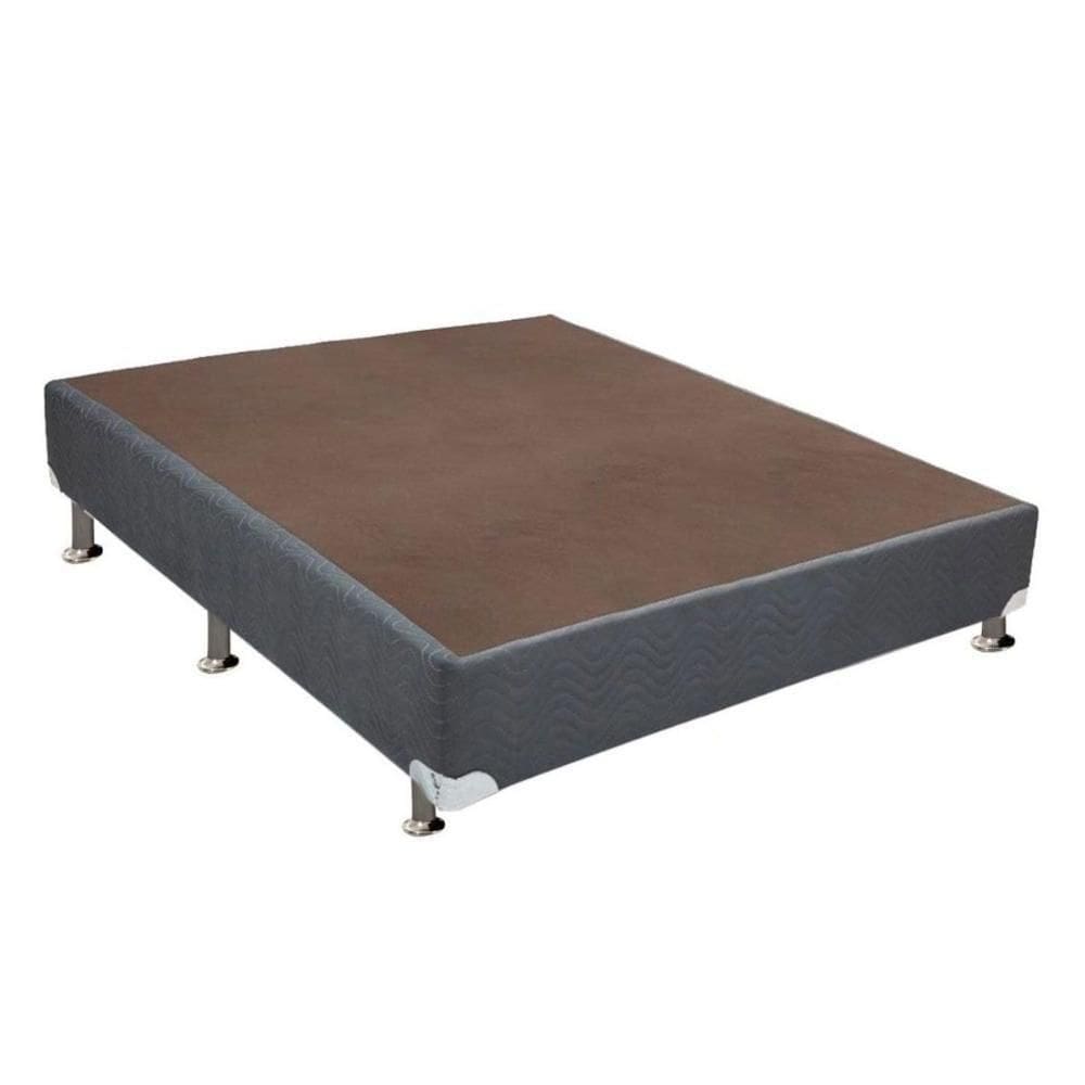 Cama Box Base Casal Universal Suede Gray (138x188x20) - Ortobom