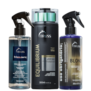 Kit TRUSS Equilibrium + Frizz Zero + Uso Obrigatório Blond (3 Produtos)