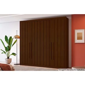 Guarda Roupa Solteiro 4 Portas Ripadas E 4 Gavetas Grécia Cacau Conquista