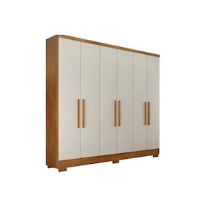 Guarda Roupa Solteiro 6 Portas E 4 Gavetas C-pés Milly-veneza Cumaru-fendi