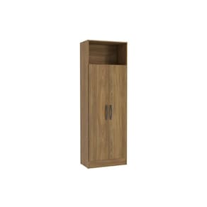 Guarda Roupa Solteiro 2 Portas Multiuso N408 Nogueira