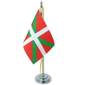 Mini Bandeira Mesa País Basco Com 8cm X 5,5cm E 15cm Mastro