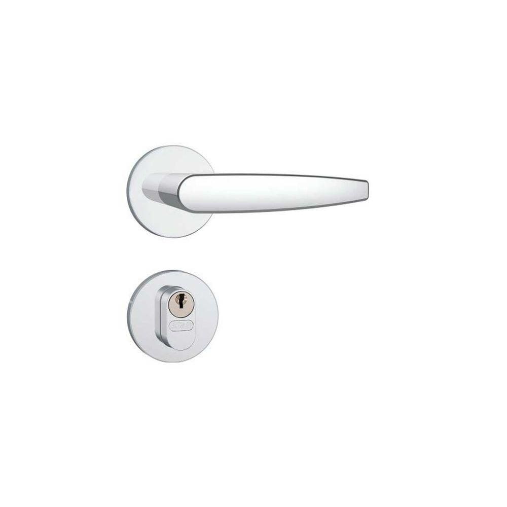 Fechadura Externa 803-33 Cromada Roseta Redonda Stam