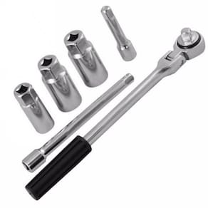 Kit Chave De Vela C Catraca Extensão E Soquete 16 18 E 21 Mm