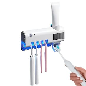 Dispenser Automático Pasta E Suporte Escova De Dente