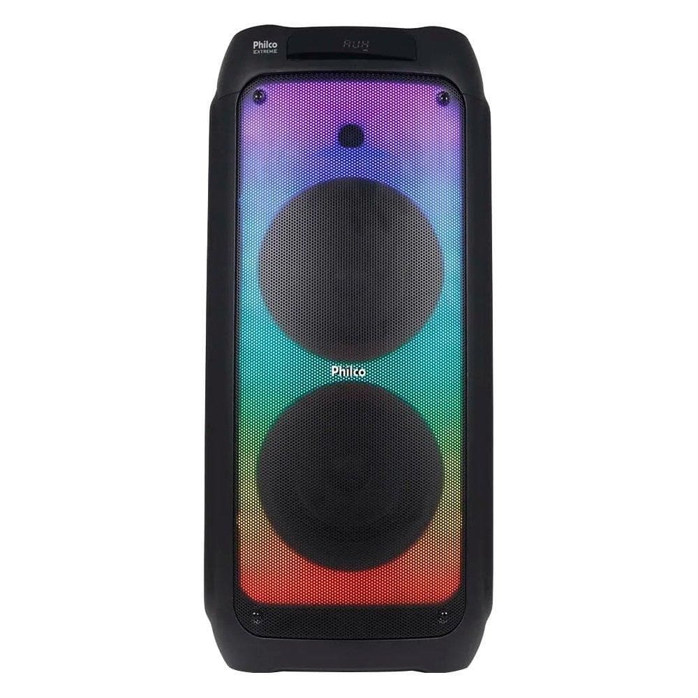 Caixa de Som Amplificada Philco PCX10100 | Bluetooth/Aux/USB, Bateria de Até 20 horas, 1500W, Preto