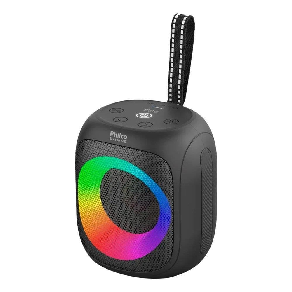 Caixa De Som Philco Speaker PBS30 | FM|Bluetooth, Flash Ligths, 30W, Bateria de Até 10 Horas, Preto