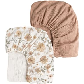 Lençóis de berço Konssy Muslin 100% algodão para berço padrão