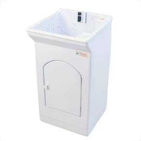 Tanque de Fibra Gabinete 25 Litros Branco Granitado - Fiberblu