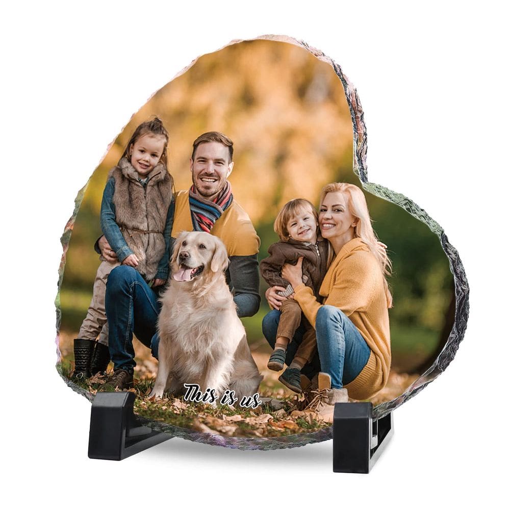Moldura de ardósia personalizada ALBK Foto personalizada 15x15cm