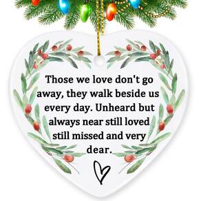 Ornamento comemorativo Jocidea Ceramic Heart Shape Loss Loved One