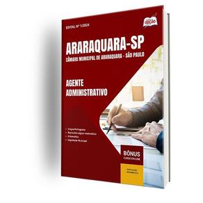 Apostila Câmara Araraquara Sp 2025 - Agente Administrativo