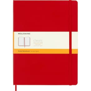 Caderno Moleskine Classic, capa dura, XL, vermelho escarlate, 192p