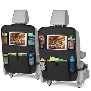 Capa de banco traseiro Kick Mats e organizador de armazenamento com 6 bolsos, pacote com 2