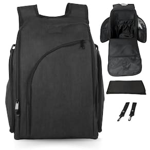 Mochila de viagem para fraldas JOHAR Spacious impermeável preta