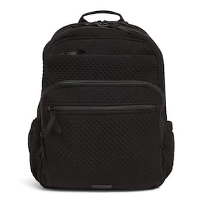 Mochila Vera Bradley XL Campus de microfibra para mulheres preta