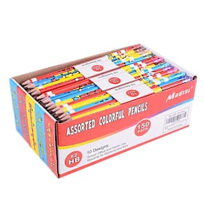 Lápis Madisi Incentive #2 HB, pacote com 150, variados e coloridos