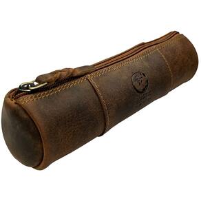 Estojo para lápis Rustic Town Full Grain Leather Brown