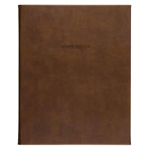 Caderno de diário Eccolo Large Forrado 256 páginas em couro marrom