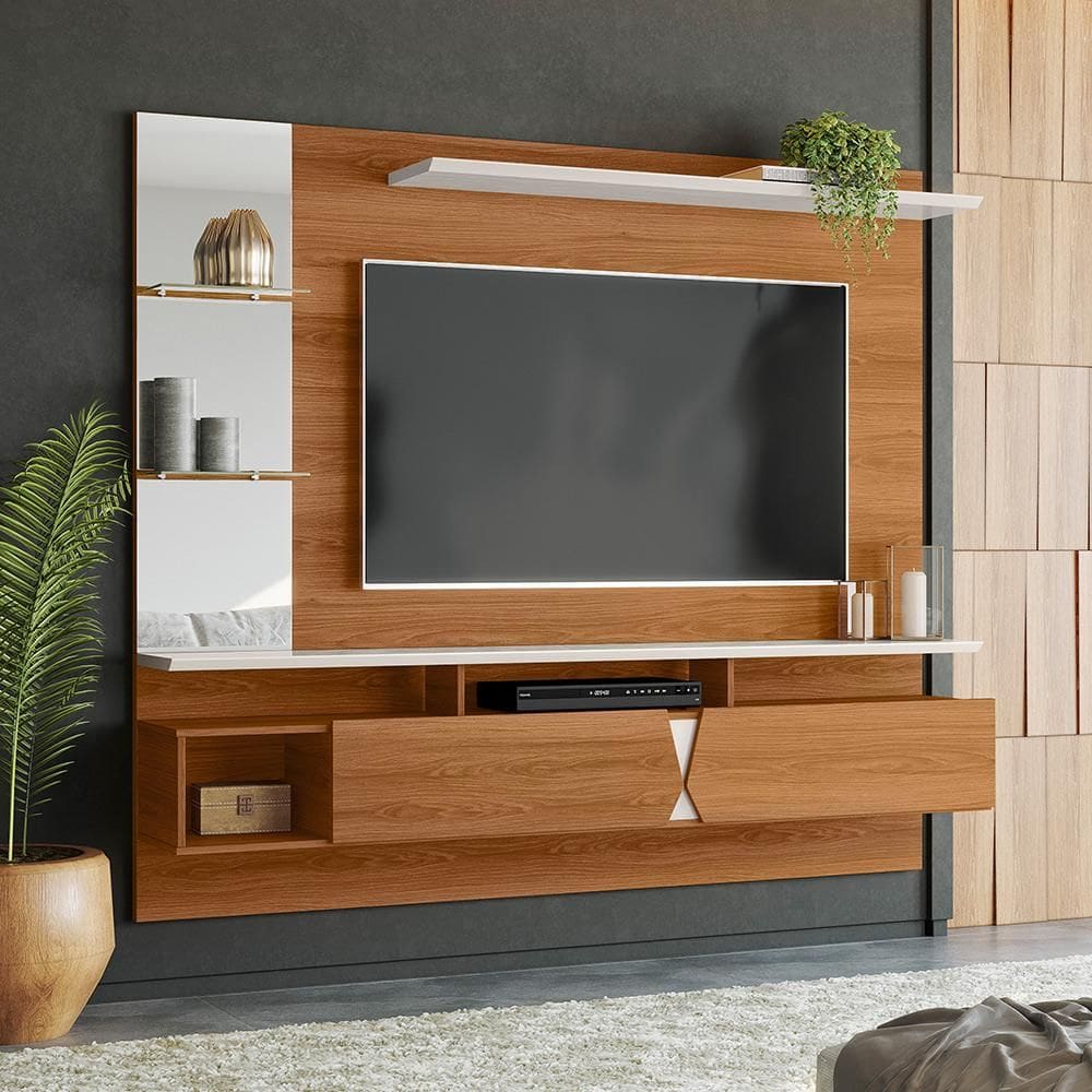 Painel Para Tv Até 55 Polegadas 1,83m Intense Jequitibá Lukaliam Móveis